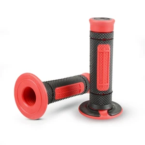 MOTORCYCLE RUBBER GEL HAND GRIPS FOR 7/8" 22mm HANDLEBAR PIT DIRT BIKE RED - Picture 1 of 7