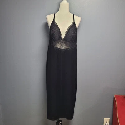 Camisón Soma Intimates Talla XL Negro Encaje Sexy MIDI Femenino Caprichoso Babydoll Foto 1 de 4