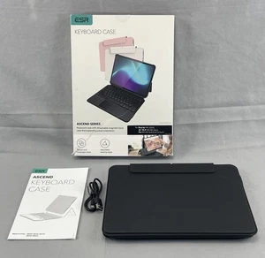 ESR Keyboard Case Ascend Series Black for iPad Air 11, Air 10.9, Pro 11 Open Box - Picture 1 of 18