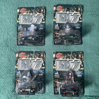 1998 Racing Champions KISS Set  #1-4  Hot Rockin Steel Diecast Car Set Sealed - Image 1 of 4