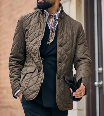 Oliva ~ Chaqueta acolchada para hombre BARBOUR LUTZ precio de venta sugerido por el fabricante $380 resistente y sofisticada Foto 1 de 4