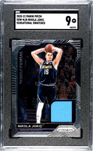 Nikola Jokic 2020 Prizm Sensational Swatches, Jersey SGC 9 - Picture 1 of 2