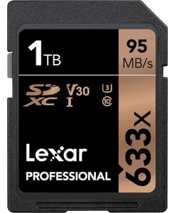 Lexar Professional 633x 1TB LSD1TCB633 SDXC UHS-I Card Lexar Overseas Package Pr - Picture 1 of 4