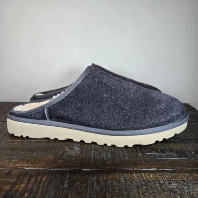 Zapatos sin cordones UGG clásicos para hombre talla 13 peluda gamuza difusa cálidos azules Foto 1 de 4