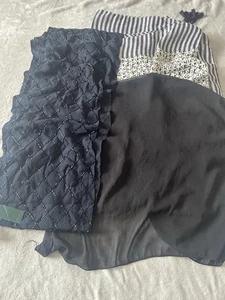 Woman Bundle Of Silk Scarves By Marks And Spencer / Reclaimed Vintage - Picture 1 of 24