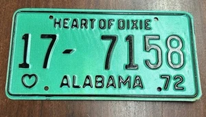 VTG 1972 ALABAMA License Plate - Picture 1 of 4