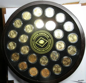 Danbury Mint Native American Golden Sacagawea Dollar Coin Collection - Picture 1 of 16
