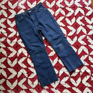 Vintage 1970s Wrangler Denim Jeans As Is Worn Blue Workwear Western - Picture 1 of 10