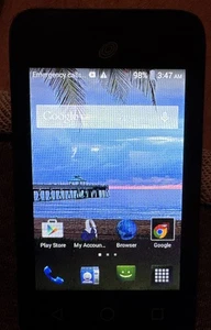 Alcatel Pixi Glitz A463BG (Tracfone) SmartPhone Fast Ship Black Very Good 4 GB - Picture 1 of 3