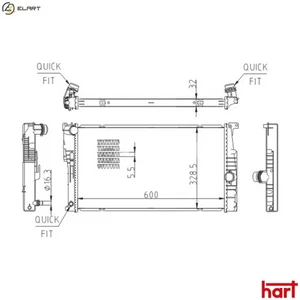 RADIATOR ENGINE COOLING 618 693 FOR BMW 2/4/F3/F8/F87/F0/Convertible/F1 1.5L - Picture 1 of 11