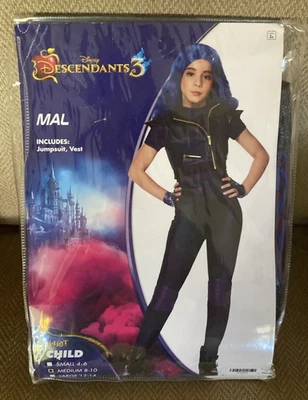 Disney Descendientes 3 MAL Disfraz Mediano 7-8 NUEVO Conjunto y Guantes Sin Peluca Halloween Foto 1 de 4