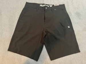 Hurley Men's 20" Black Walkshorts All Terrain Space Dye Hybrid Shorts - Size 30 - Picture 1 of 2