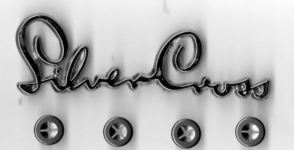 SILVER CROSS HERITAGE ERSATZTEIL - KUTSCHENBAU KINDERWAGEN KAROSSERIE ABZEICHEN EMBLEM METALL - NEU