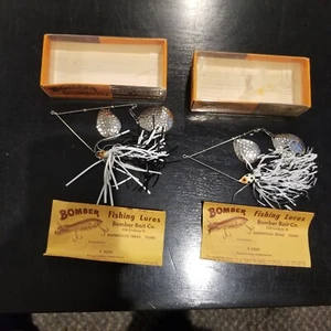 Lot Of 2 Vintage Bomber "BUSHWHACKER" Orig Box/Insert Spinnerbaits NOS - Picture 1 of 12