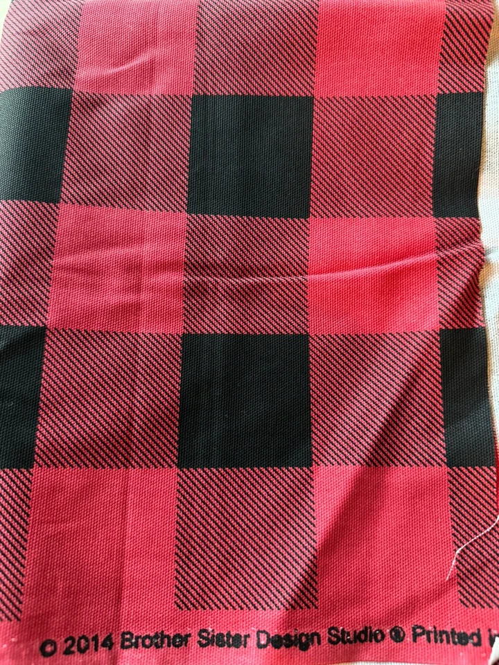 Buffalo Plaid rojo y negro 2014 tela Brother & Sister Design Studio 72”x 45” Foto 1 de 1