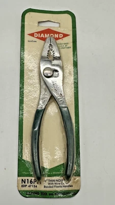 Herramienta de diamante N16PH alicates de nariz delgada con cortador de alambre asas de plástico adheridas 6" Foto 1 de 4