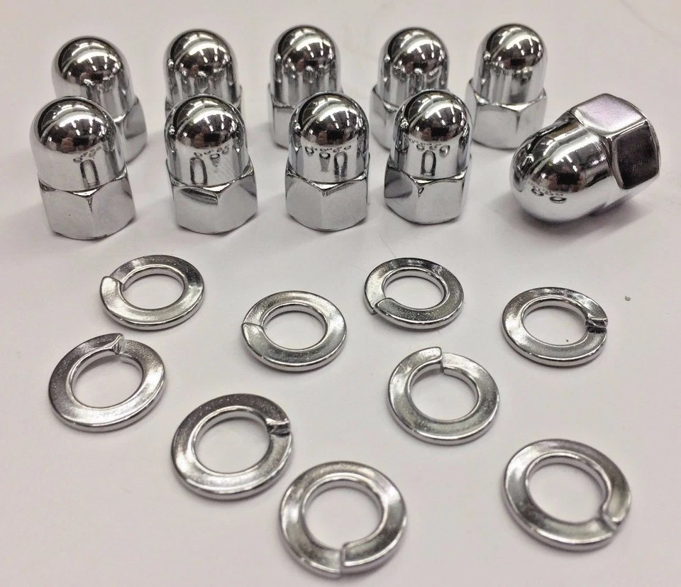 TRANSMISSION KICKER SIDE COVER CHROME ACORN NUT SHOVELHEAD PANHEAD TWIN  7112-19 - Image 1 of 1