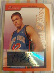 2005-06 Bowman Draft Signs of the Future Auto David Lee #SOF-DL Rookie Auto RC - Picture 1 of 2
