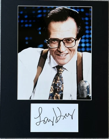 Larry King Signed In Person 11x14 Matted Autograph & Photo - Authentic Cover