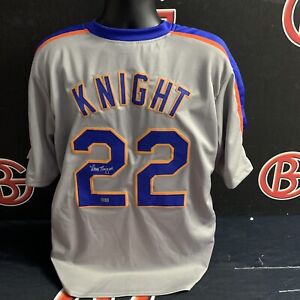 Ray Knight Signed New York Mets Grey Jersey Autographed AUTO Steiner CX