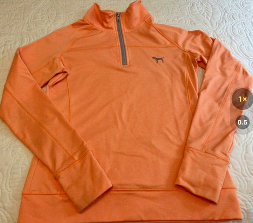 UNDERCOVER Giacca Track "Victoria Secret Pink" logo cane 1 4 cerniera colore arancione taglia S P