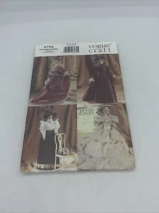 Vogue Craft Pattern 9759 Linda Carr 11 1/2” Fashion Doll Period Costumes - Picture 1 of 8