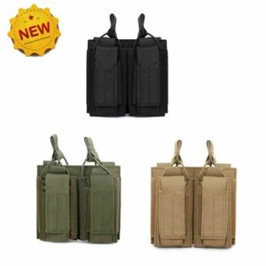 Outdoor Double Pistol Magazine Ammo Pouch MOLLE Airsoft Military Tactical Army - Foto 1 di 18