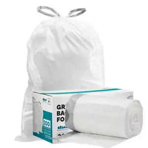 Plasticplace Custom Fit Trash Bags Compatible with simplehuman Code X, 200 Count - Picture 1 of 6