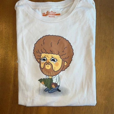 CAMISETA BOB ROSS MOURNING Little Trees Mediana SIN HILOS MANGA CORTA ALGODÓN Foto 1 de 4