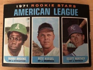 1971 Topps Rookie Stars Amer. League Bobby Brooks Pete Koegel Scott Northey #633
