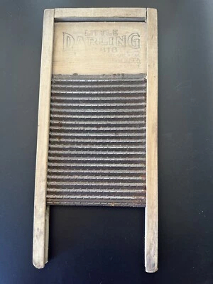 Antique Vintage Washboard Little Darling National Washboard co. 15”x7” - Image 1 of 4