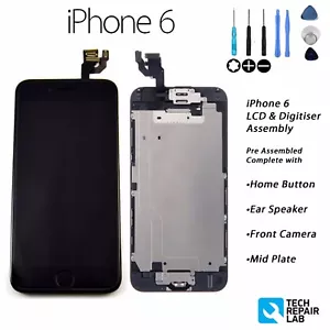 NEW iPhone 6 Retina LCD & Digitiser Touch Screen Full Assembly with Parts BLACK - Picture 1 of 7