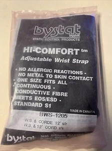 Bystat Static Control Products Hi-comfort Adjustable Wrist Strap Bws-1205 - Picture 1 of 5