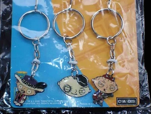 FAMILY GUY "STEWIE" KEYCHAINS/ZIPPER PULLS SET OF 3 - Picture 1 of 3