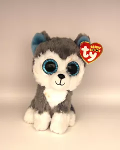TY Beanie Boos Slush the Husky Dog 6" Peluche Occhi Blu Glitterati Peluche Giocattolo - Foto 1 di 1