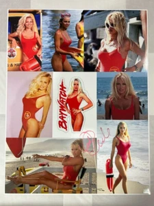 PAMELA ANDERSON BAYWATCH POSTER ORIGINAL HAND SIGNED AUTOGRAPH 17 X 22 + COA - Picture 1 of 5