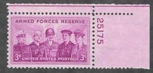 US. 1067. 3c. Armed Forces Reserve Issue. Single w/Pl#. MNH. 1955 - Picture 1 of 1
