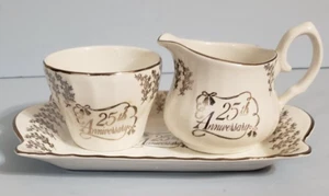 H. Aynsley & Co. Creamer & Sugar & Undertray Treasure Masters 25th Anniversary - Picture 1 of 13