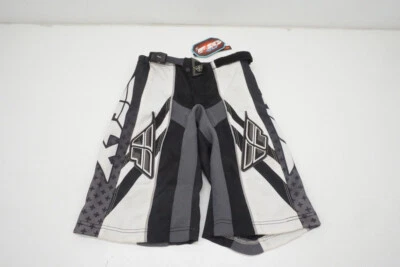 Pantalones Cortos de Motocross Fly Racing F-16 Talla 24 Negro Blanco Gris MX ATV Off-Road  Foto 1 de 4