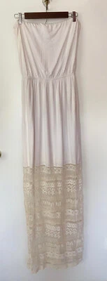 Nuevo con etiquetas Sexy Vestido Bebe Blanco Sin Tirantes Detalles Crochet Talla L Venta al por menor $119 Foto 1 de 4