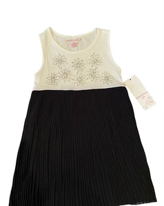 Design 365 toddler girls pleated chiffon beaded tank dress 4T NWT - Picture 1 of 2