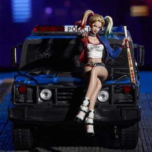 The Clown Prin Harley Quinn&Police Car Finished Painted PVC Figure Collectible - Picture 1 of 14