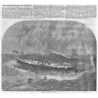 Schiffswrack des Dampfschiffes San Francisco - Antiker Druck 1854