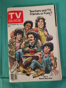 OCT 1977 TV GUIDE Cast of 'WELCOME BACK KOTTER' No Mailing Label - Imagen 1 de 1