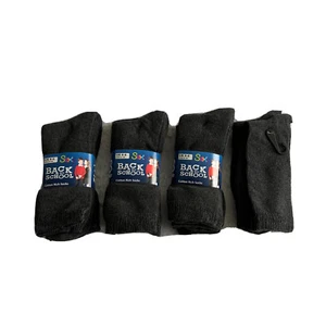 Soxy 11 Pairs Boys/Girls Ankle Cotton Rich Plain School Socks Shoe UK 4-6 Grey - Picture 1 of 8