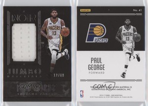 2016-17 Panini Noir Jumbo Materials /89 Paul George #41