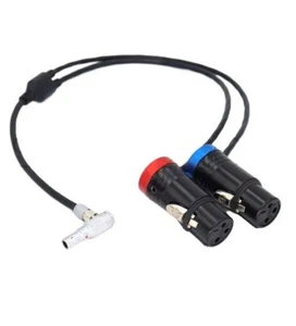 Cable de audio de doble canal 00B 5 pines a doble XLR 3 pines hembra para ARRI ALEXA Mini - Imagen 1 de 10