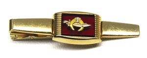 Anson Shriners Schwert Krawattenklammer Gold Sphinx Freimaurerei Rot Plexiglas Vintage Herren - Bild 1 von 3