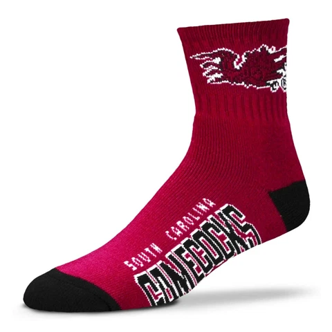 South Carolina Gamecocks NCAA FBF Team 1/4 Quarter Adult Socks - *Large Cover