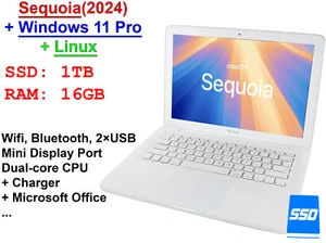 Macbook 13.3 inch 16GB 1TGB SSD Apple Sequoia Windows 11 Pro Linux Office - Picture 1 of 10